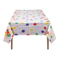 Polka Dot Tablecloth Disposable Plastic Table Cover Waterproof Wipe Clean 54" x 108" Rectangle Table Cloths for Baby Shower Wedding Birthday Christmas Party Home Table Decorations