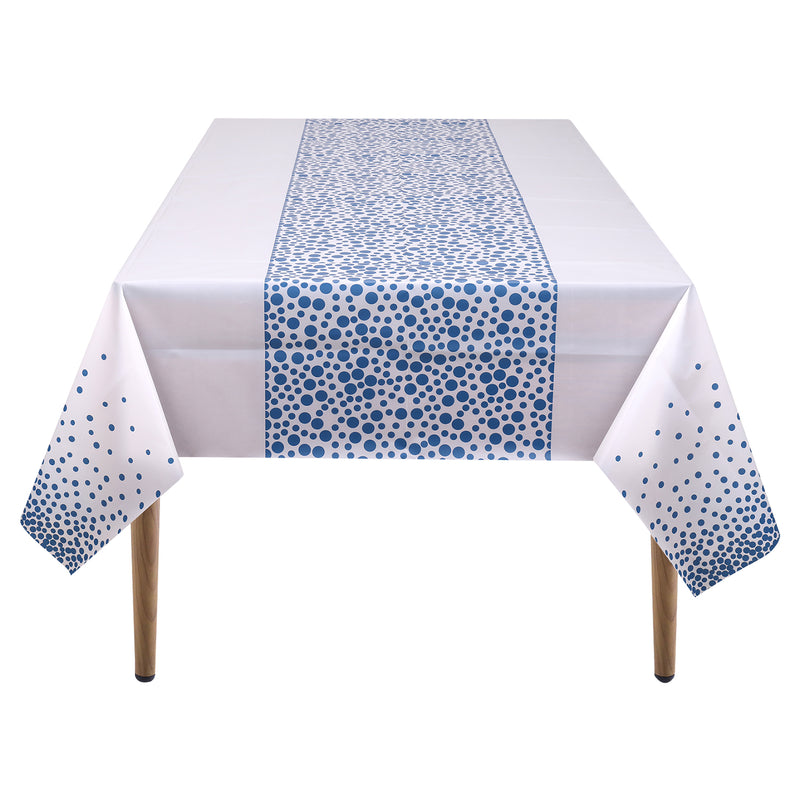 Polka Dot Tablecloth Disposable Plastic Table Cover Waterproof Wipe Clean 54" x 108" Rectangle Table Cloths for Baby Shower Wedding Birthday Christmas Party Home Table Decorations