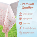 Polka Dot Tablecloth Disposable Plastic Table Cover Waterproof Wipe Clean 54" x 108" Rectangle Table Cloths for Baby Shower Wedding Birthday Christmas Party Home Table Decorations