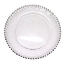 Clear Charger Plate, 33CM Chargers Decorative Reusable Acrylic Charger Plates for Wedding Party Christmas Halloween Catering Event Table Decor