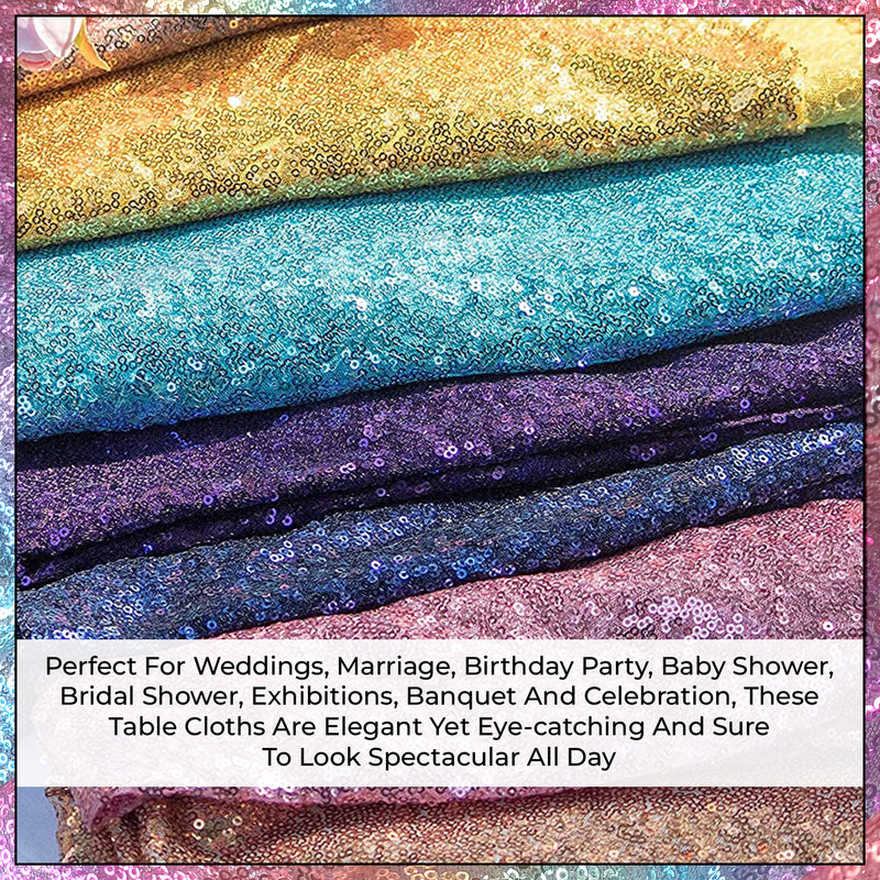 Premuim Quality Square Sequin Tablecloth - 70" x 70" - Assorted Colours