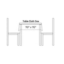 Premuim Quality Square Sequin Tablecloth - 70" x 70" - Assorted Colours