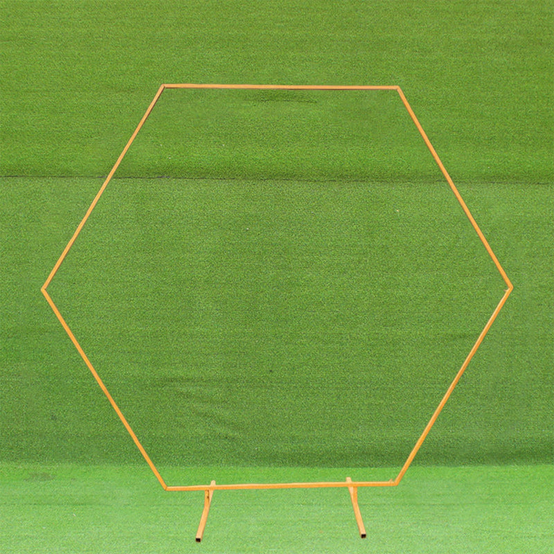 Hexagon Arch Stand Metal Backdrop Stand Garden Arbors