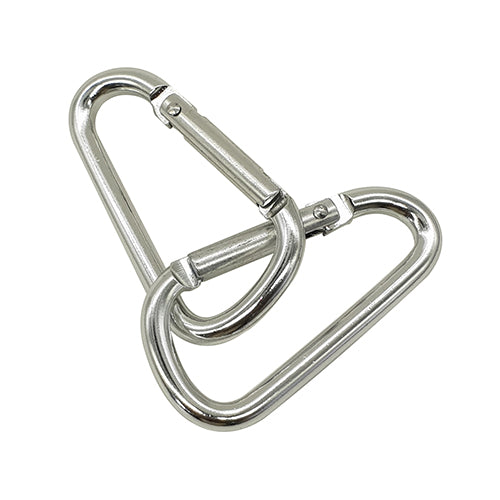 10pcs D-Shape Carabiner Clips Spring Loaded Snap Hook Clasps