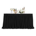 Table Skirt, Rectangle Polyester Table Skirts for Table Decoration for Party, Wedding, Birthday, Banquet, Events