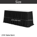 Table Skirt, Rectangle Polyester Table Skirts for Table Decoration for Party, Wedding, Birthday, Banquet, Events