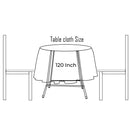 Damask Table Cloth Scrolled Leaves Pattern, Circular Linen Table Cover for Banquet, Christmas, Xmas, Dining Parties, Home, Kitchen, Restaurant, Wedding