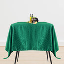 90x90 Inch Damask Table Cloth Scrolled Leaves Pattern, Square Linen Table Cover for Banquet, Christmas, Xmas, Dining Parties, Home, Kitchen, Restaurant, Wedding