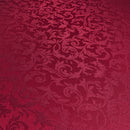 90x90 Inch Damask Table Cloth Scrolled Leaves Pattern, Square Linen Table Cover for Banquet, Christmas, Xmas, Dining Parties, Home, Kitchen, Restaurant, Wedding