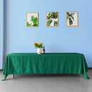 Damask Table Cloth Scrolled Leaves Pattern, Rectangular Linen Table Cover for Banquet, Christmas, Xmas, Dining Parties, Home, Kitchen, Restaurant, Wedding