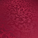 Damask Table Cloth Scrolled Leaves Pattern, Rectangular Linen Table Cover for Banquet, Christmas, Xmas, Dining Parties, Home, Kitchen, Restaurant, Wedding