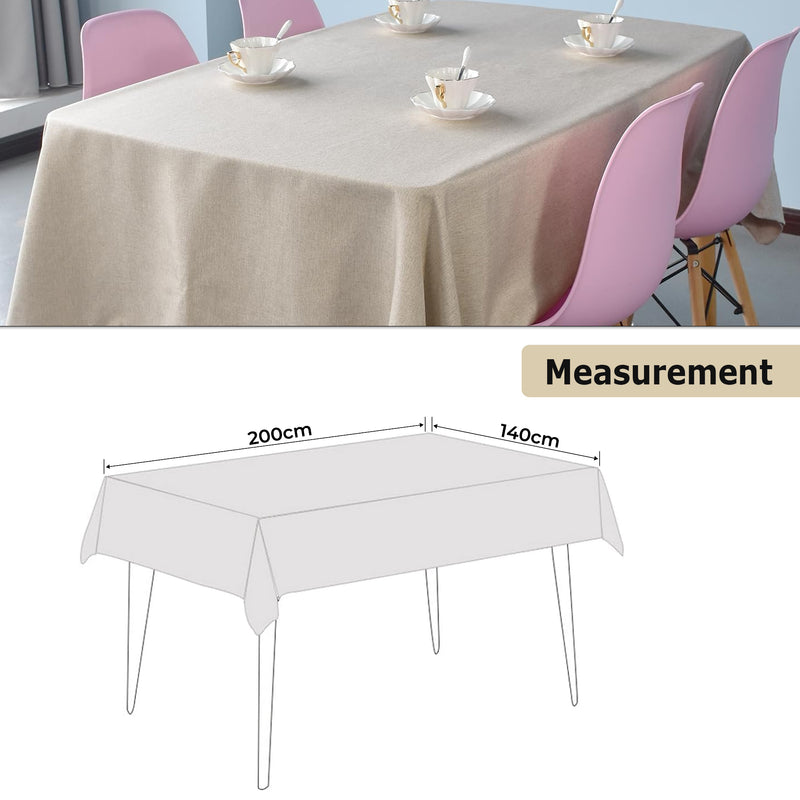 Decorative Table Cloth, 260GSM Rectangle Water Resistant Dustproof Washable Table Cover for Home Kitchen Dinning Party Thanksgiving Christmas