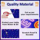 Let's Glow Neon Party Tablecloth Glow in The Dark Disposable Table Covers 137x220cm Rectangular Wipeable Waterproof Table Cloth For Kids Birthday Dance Party Decoration