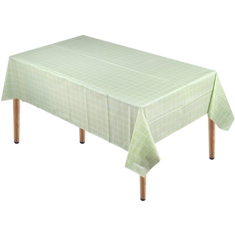 Rectangular Tablecloth 137cm x 180cm Plastic Tablecloth Stain Resistant Waterproof Oil-proof PVC Table Cover Indoor & Outdoor Picnic Party Dinner Home Decor