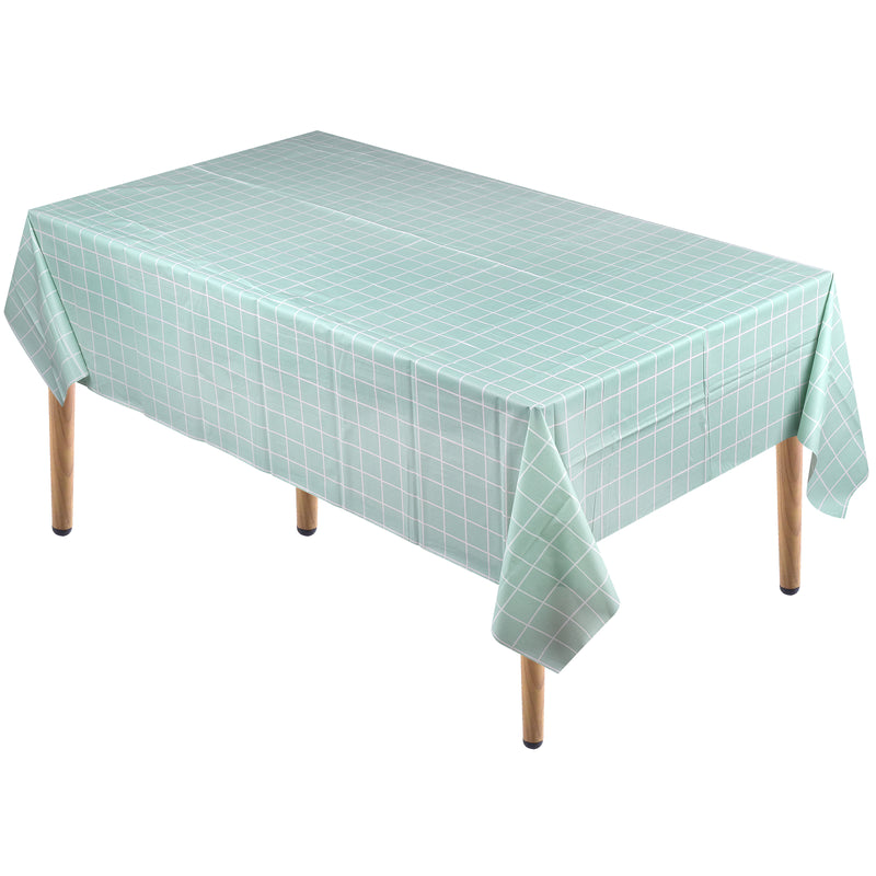 Rectangular Tablecloth 137cm x 180cm Plastic Tablecloth Stain Resistant Waterproof Oil-proof PVC Table Cover Indoor & Outdoor Picnic Party Dinner Home Decor