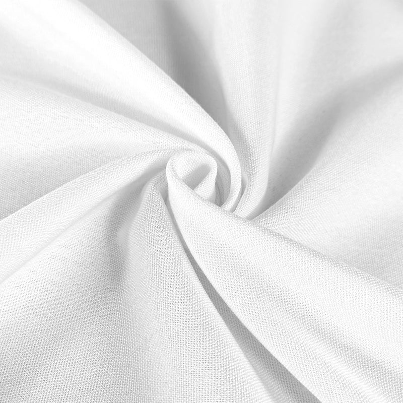 220GSM Table Cloth Square, Washable Water Resistant Spun Polyester Linen Tablecloth White for Christmas Party, Winter Holiday Home Banquets Indoor Outdoor Decorations, 1 Piece