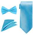 Bow Tie, Necktie & Pocket Square Tie Set for Casual & Formal Wear