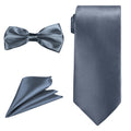 Bow Tie, Necktie & Pocket Square Tie Set for Casual & Formal Wear