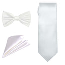 Bow Tie, Necktie & Pocket Square Tie Set for Casual & Formal Wear
