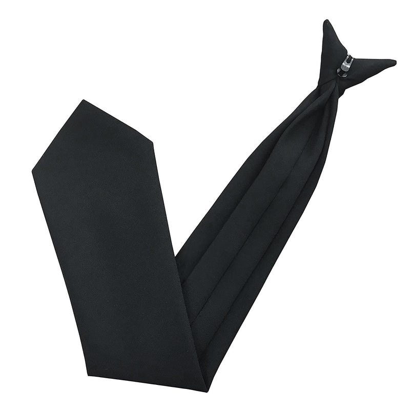 Clip-On Black Neck Tie