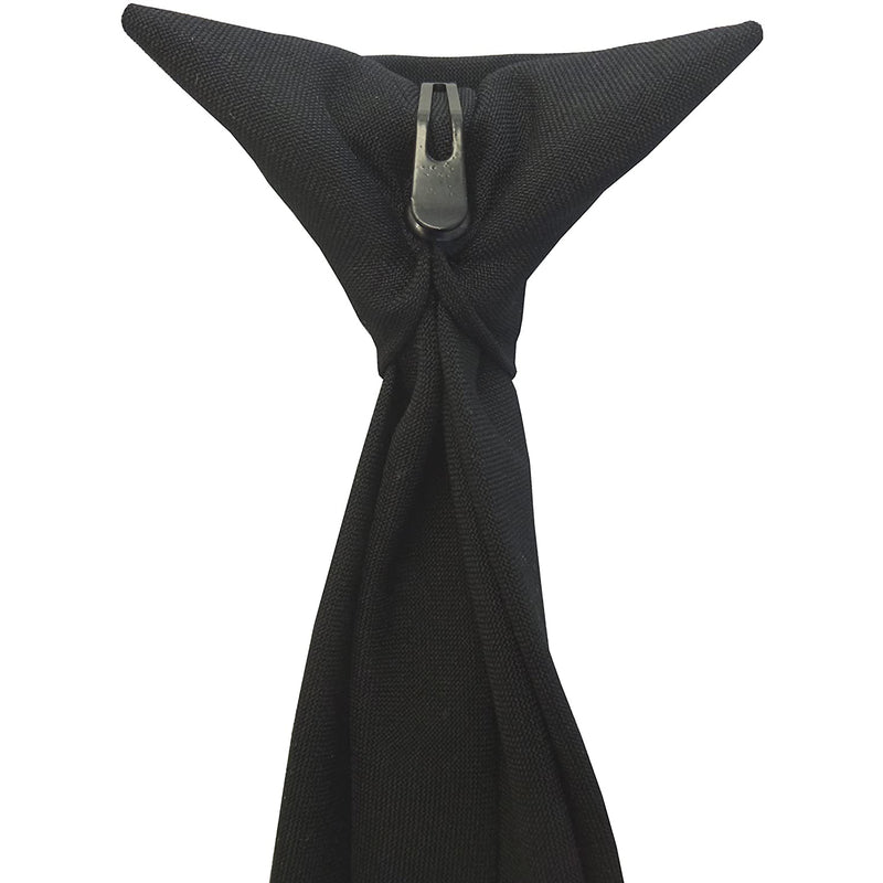 Clip-On Black Neck Tie