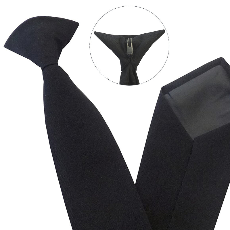 Clip-On Black Neck Tie