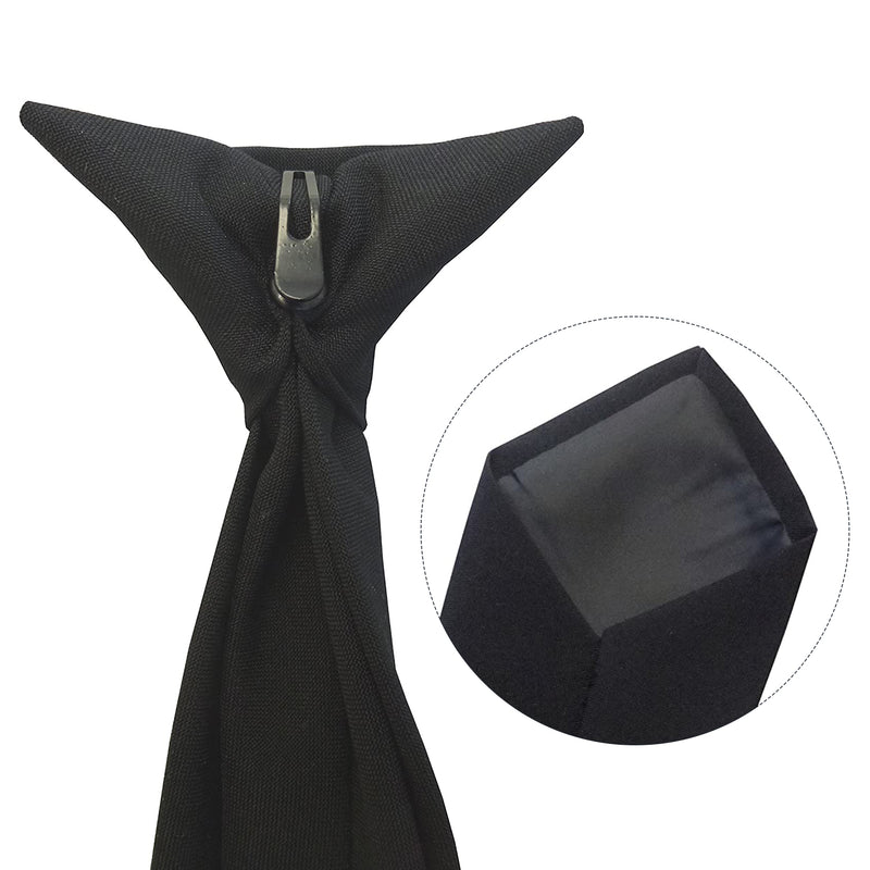 Clip-On Black Neck Tie