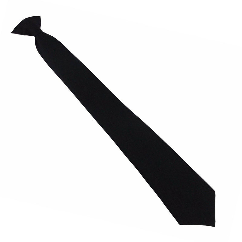 Clip-On Black Neck Tie