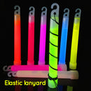 6" Neon Colours Premium Lanyard Glow Sticks Rod For Party Night - 6pcs/12pcs