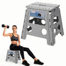 13 Inch Folding Step Stool with Carry Handle, Plastic Camping Stool