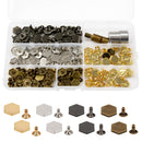 12mm Hexagonal Bag Feet Bundle Pack with Die & Storage Box - 100pcs