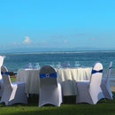 Shiny Chair Band with Slider Buckle Synthetic Fabric Elastic Sash