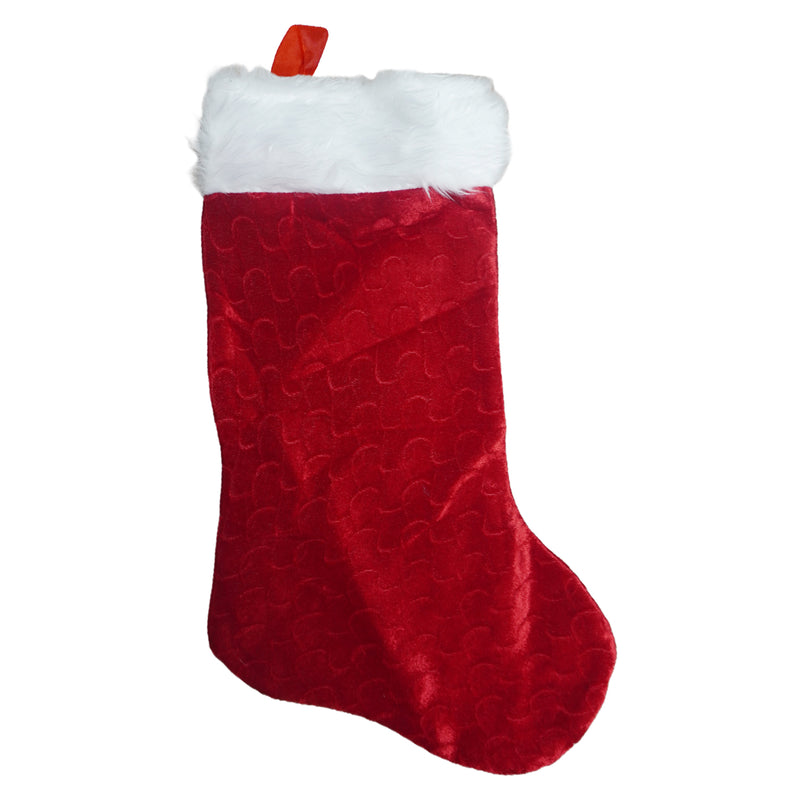 Christmas Santa Stocking Large Santa Sock for Hanging Gift & Candy Pouch Xmas Tree & Fireplace Holiday Party & Home Decorations