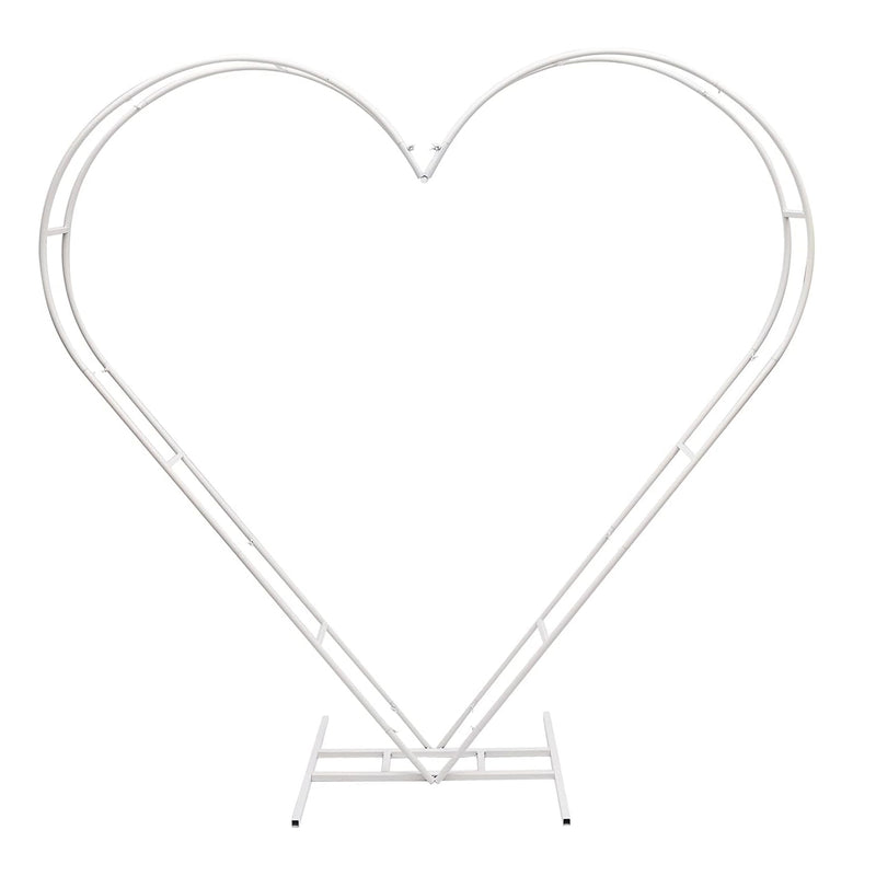 Dual Heart Arch Stand Metal Frame Round Garden Arbors for Party Background Decoration