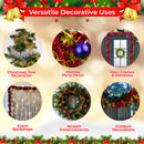 2m x 9cm Metallic Shiny Christmas Tinsel Garland for Xmas Tree & Home Decorations Festival New Year Party Indoor Outdoor Table Ceiling Decoration