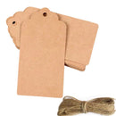 100 Pieces Blank Brown Kraft Paper Gift Tag with 20m Jute String Label Hanging Tag