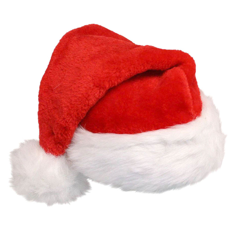 Christmas Red Santa Velvet Hat Xmas Fancy Dress Accessories for Xmas, New Year Festival