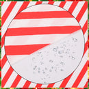 Set of 20 White & Red Striped Christmas Paper Napkins, 2 Ply 33cm x 33cm