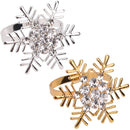 Christmas Snowflakes Napkin Rings with Diamante for Party Table DÃ©cor