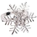 Diamante Christmas Napkin Rings Snowflakes Design Serviette Buckles