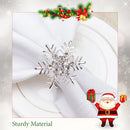 Diamante Christmas Napkin Rings Snowflakes Design Serviette Buckles