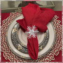 Diamante Christmas Napkin Rings Snowflakes Design Serviette Buckles
