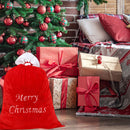Christmas Santa Polyegster Sack, Merry Christmas Stocking Bag Xmas Accessories, Red