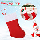 Christmas Stockings Red Felt Large Xmas Sock Hanging Bags, 38cm