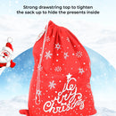 Large Sack Red Felt Xmas Santa Accessories Snowflake and Merry Christmas Printed Gifts Bag Stocking Toys Sweets