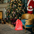Large Sack Red Felt Xmas Santa Accessories Snowflake and Merry Christmas Printed Gifts Bag Stocking Toys Sweets