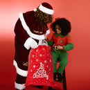 Large Sack Red Felt Xmas Santa Accessories Snowflake and Merry Christmas Printed Gifts Bag Stocking Toys Sweets