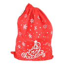Large Sack Red Felt Xmas Santa Accessories Snowflake and Merry Christmas Printed Gifts Bag Stocking Toys Sweets