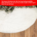 Velvet Christmas Tree Skirts Base Cover Mini Tree Skirt Mat for Small Xmas Tree Base - 100cm Christmas Tree Base Mat for Christmas Decorations at Homes