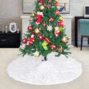 Velvet Christmas Tree Skirts Base Cover Mini Tree Skirt Mat for Small Xmas Tree Base - 100cm Christmas Tree Base Mat for Christmas Decorations at Homes